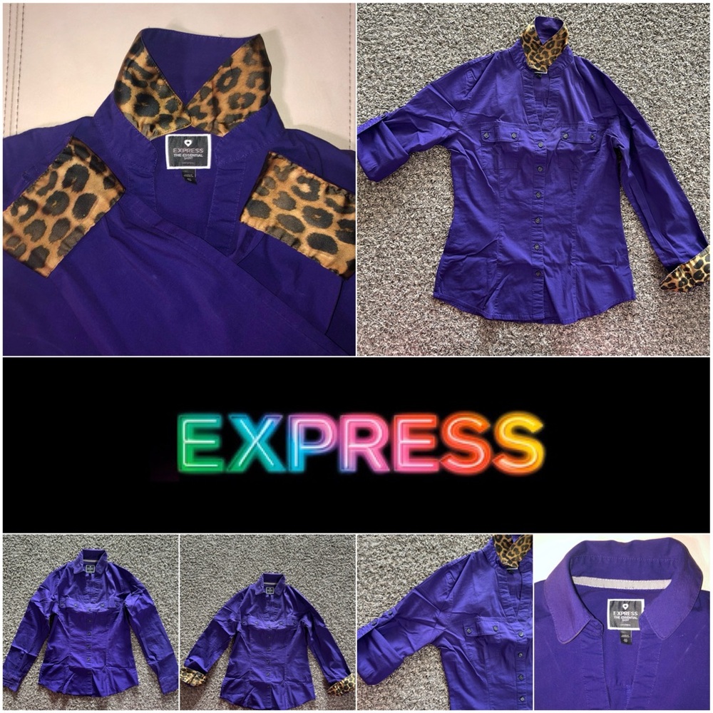 Express Essential Button-Down Blouse